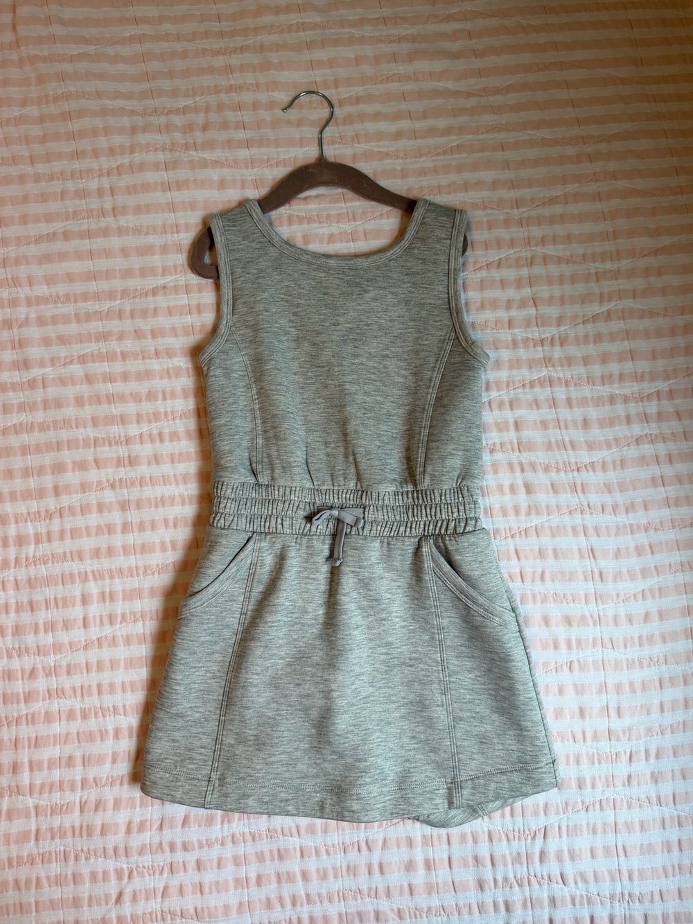 abercrombie kids Grey Sleeveless Knit Romper Dress